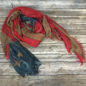 FREE PEOPLE AMERICAN FLAG SCARF